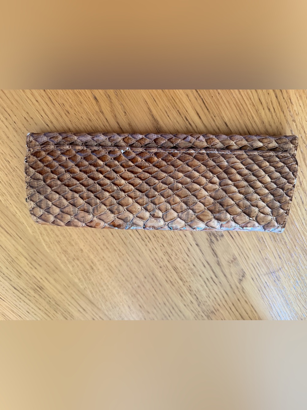Big Buddha python-embossed faux leather wallet clutch